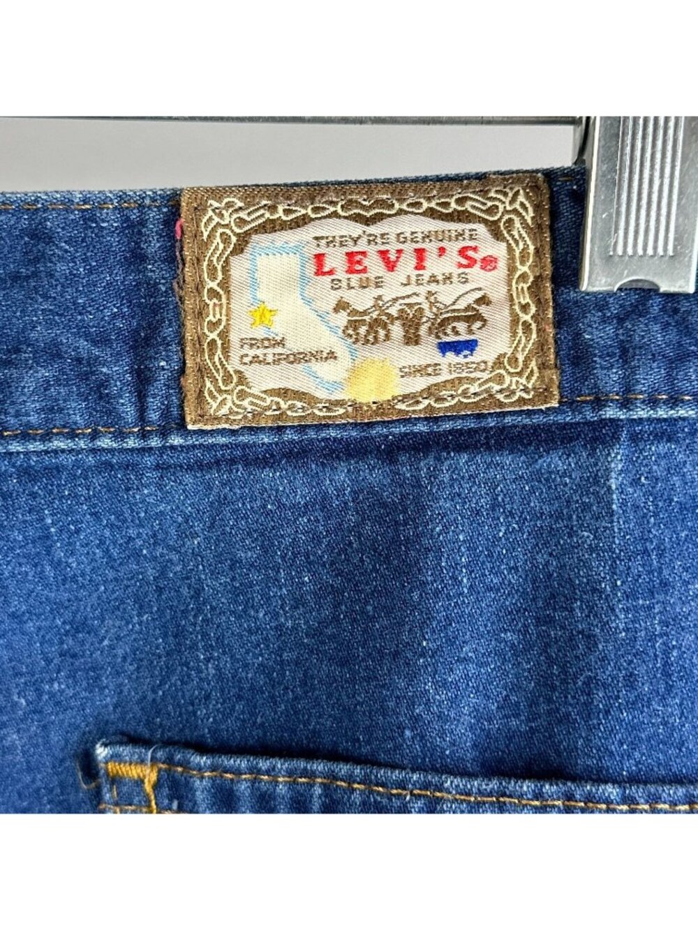 Vtg 80s Levi's Genuine Jeans Plus Size 40 Womens Straight Leg Denim Cotton - Picture 6 of 8